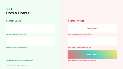 Do's & Don'ts canvas template preview