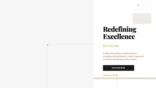Website Hero - Product Showcase v4.0 Luxury canvas template preview